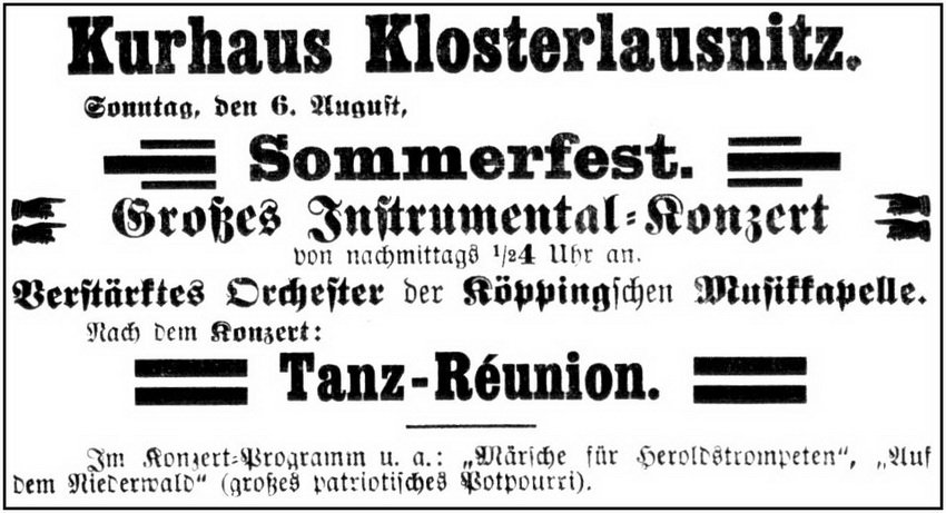 1899-08-03 Kl Kurhaus Konzert
